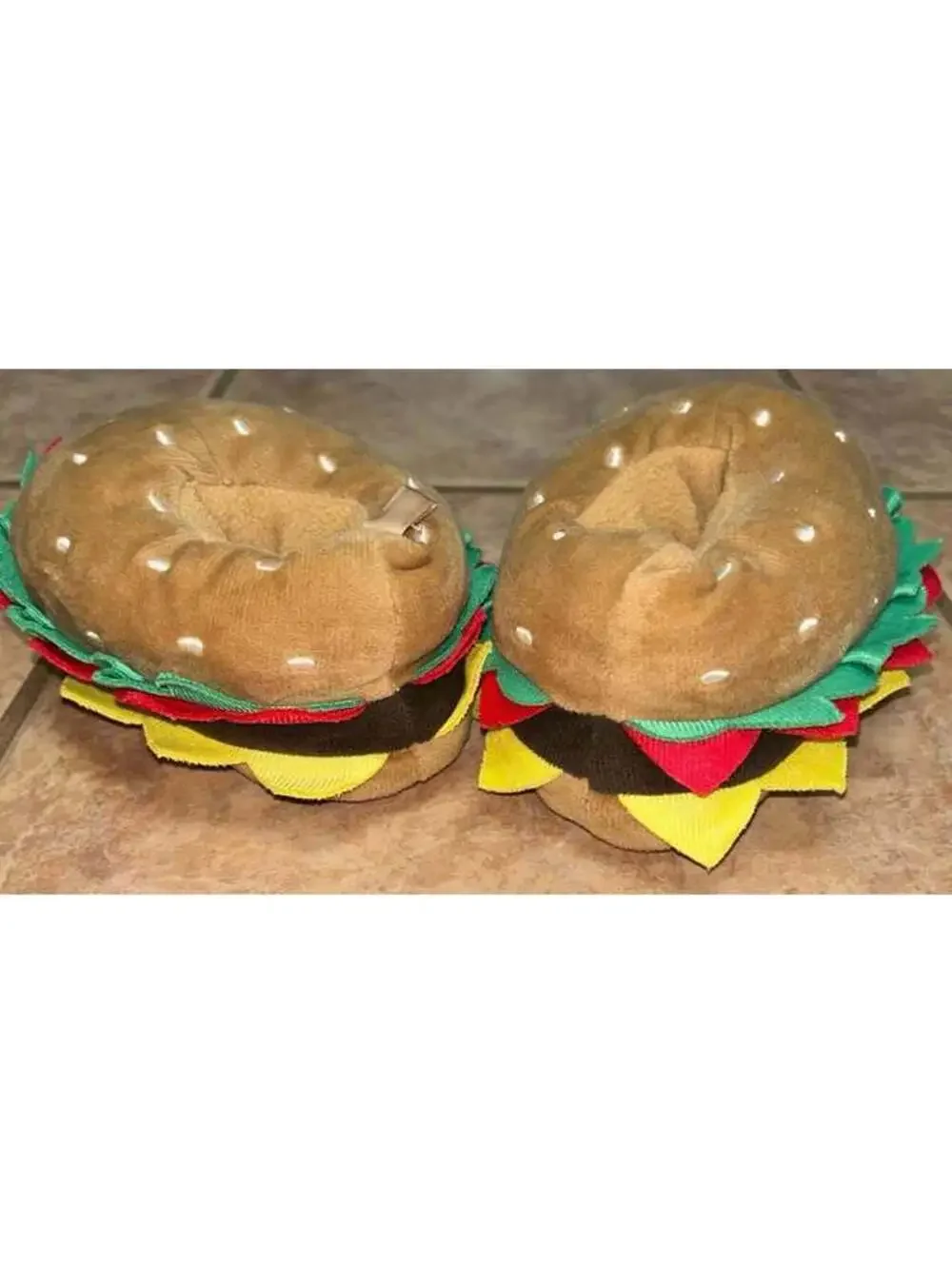 Carter’s Infant Baby Sandwich Slippers SIZE 5/6 Novelty Food Plush Shoes